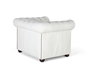 GINER Y COLOMER Sillón Chester uniplaza tapizado en piel natural acabado blanco